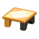 Mesa de bloco de madeira