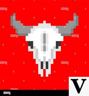 Cabeza de Cowtaur de 8 bits