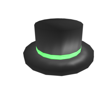 Sombrero de copa verde con bandas