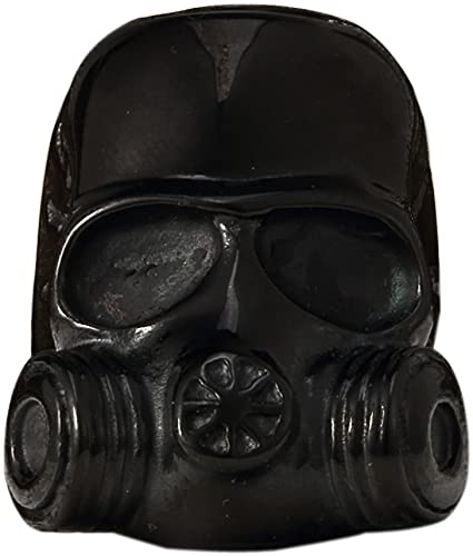 Masque à gaz crâne noir