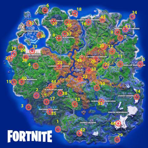 Where are all the characters in Fortnite season 6: location of the 46 characters