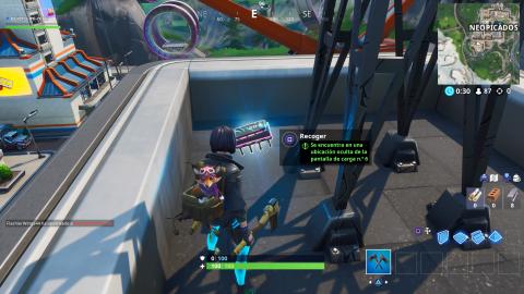 Fortbyte # 18 in Fortnite: it is located between Colosal Shopping Center and Underground Socavón
