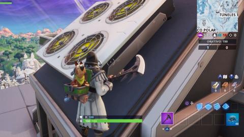 Jump from air vents in different games in Fortnite
