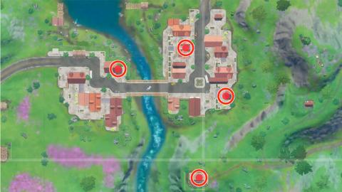 Where are the floating circles in Campo Calígine in Fortnite season 4 - locations