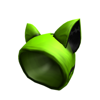 Sudadera con capucha animal verde neón