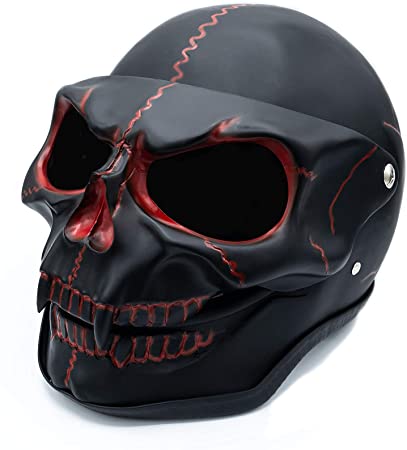 Casco de calavera negra