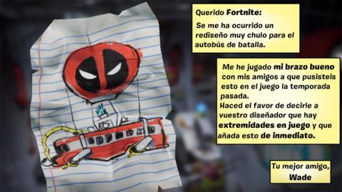 Find Deadpool's card for Epic Games in Fortnite Season 2, Deadpool weekly challenges