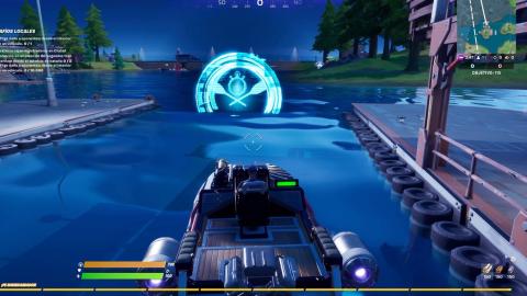 Complete the time trial by boat in Locura Lanchera in Fortnite - week 8 location