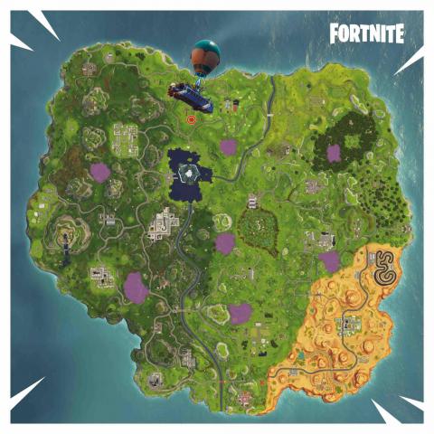 Where is the crashed battle bus in Fortnite?