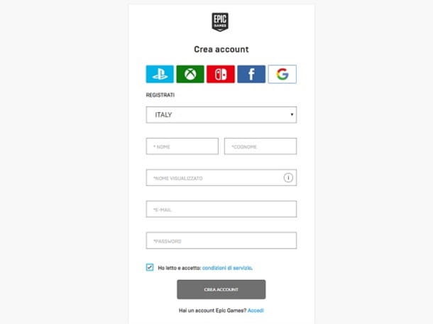 Como criar uma conta da Epic Games