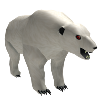 Montura de oso polar con visión láser mortal