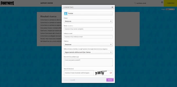 Cómo cambiar los correos electrónicos en Fortnite