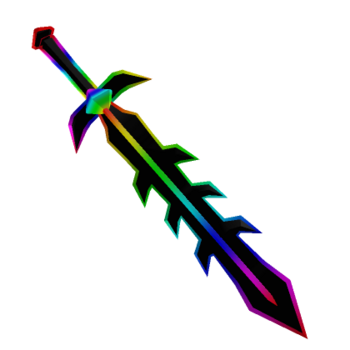 Espada arcoíris de dibujos animados