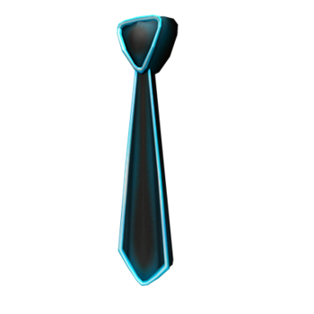 Corbata azul neón