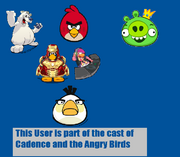 Cadence e o elenco de Angry Birds