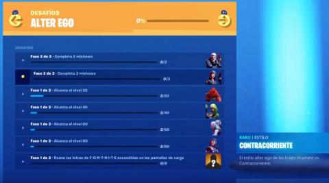 Alter Ego in Fortnite: how to complete all the challenges of each skin