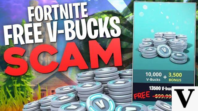 Scams in Fortnite to get free V-Bucks