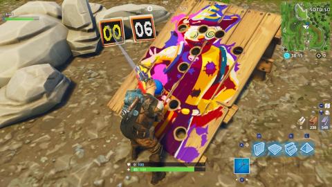 Get a score of 10 or more in different Fortnite carnival clown stalls