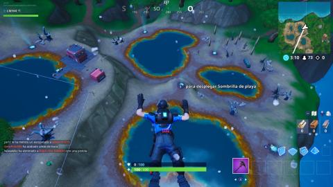 Ride 3 different volcanic vents without landing in Fortnite