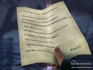 La carta de Kairi