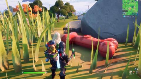 Bounce on different dog toys in Ant-Man's mansion in Fortnite season 4 - location