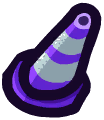 Cone de trânsito roxo