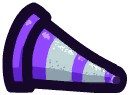 Cono de tráfico morado