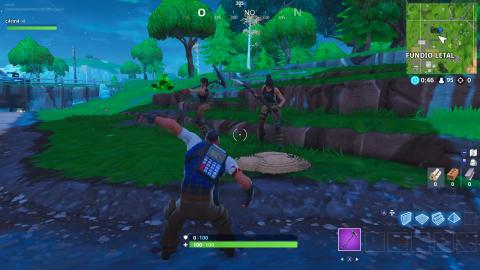 Search for geese nests on the riverbank in Fortnite (14 day Fortnite challenge)