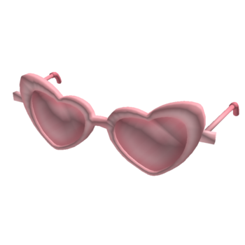 Óculos de coração rosa