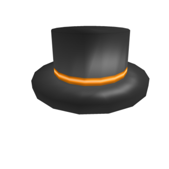 Chapeau haut de forme à bandes orange