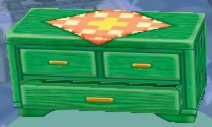 Green dresser