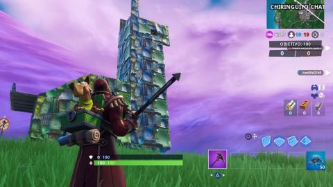 Visit a wooden rabbit, a stone pig and a metal flame in Fortnite
