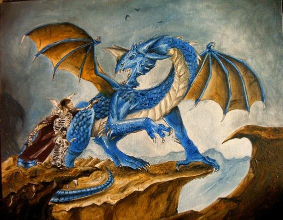 Cara de dragón azul definitiva