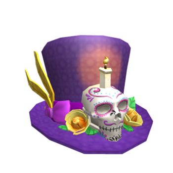 Sombrero de copa del día de los muertos