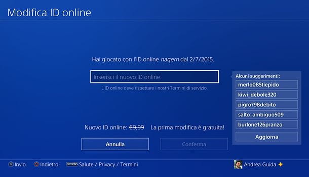 Como mudar o nome no PS4